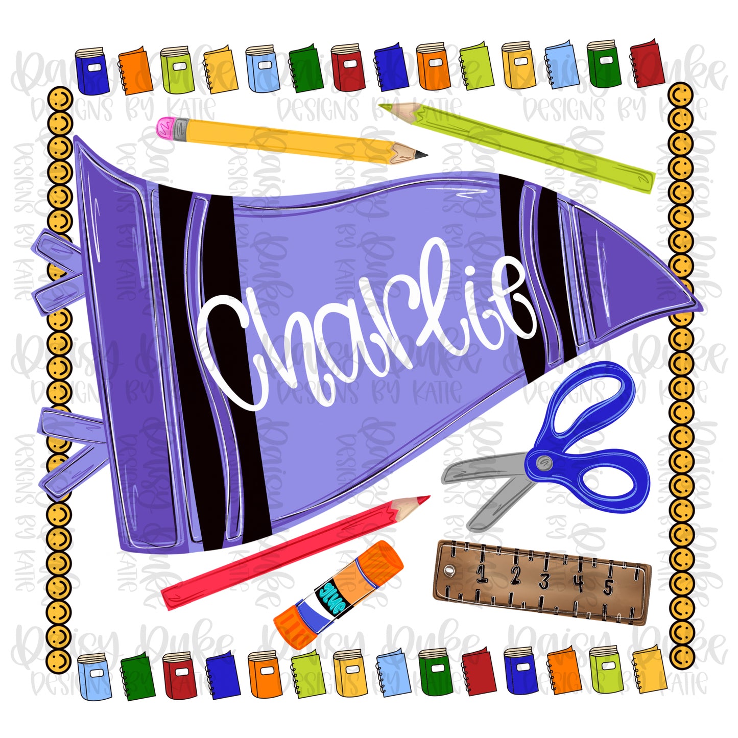 School Flag - Purple