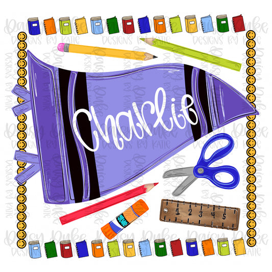 School Flag - Purple