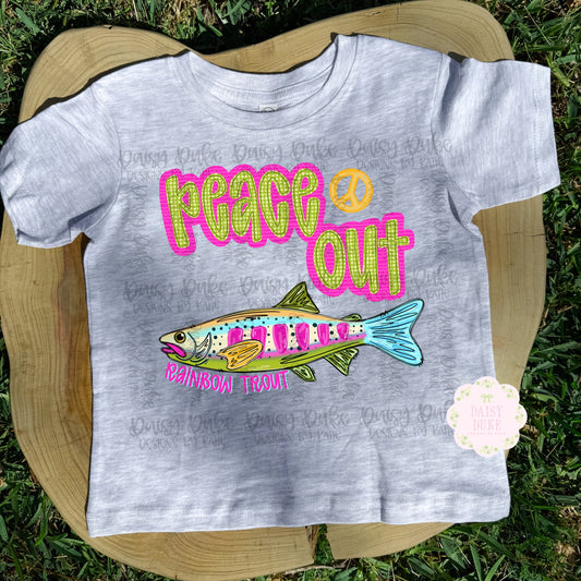 Peace Out Rainbow Trout - Pink
