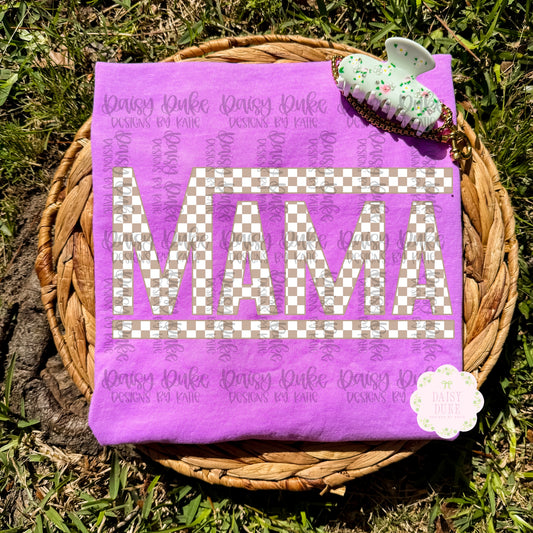 Mama in Check - Beige