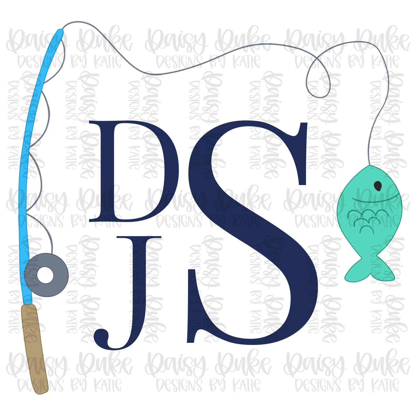 Gone Fishing Monogram